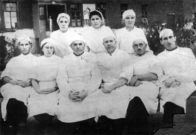 Сотрудники кафедры во главе с профессором М.П.Соколовским, 1937 год